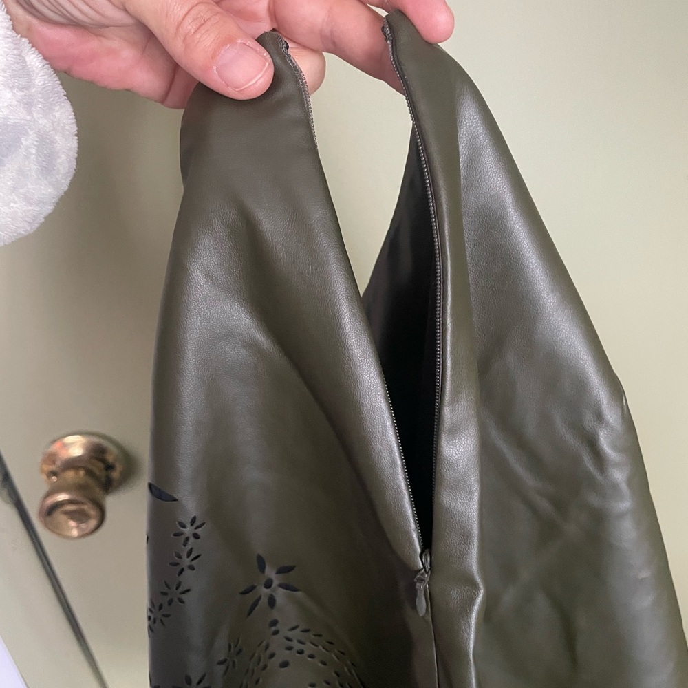NWT Sans Souci Faux Leather Mini Skirt Sz L - Picture 6 of 8